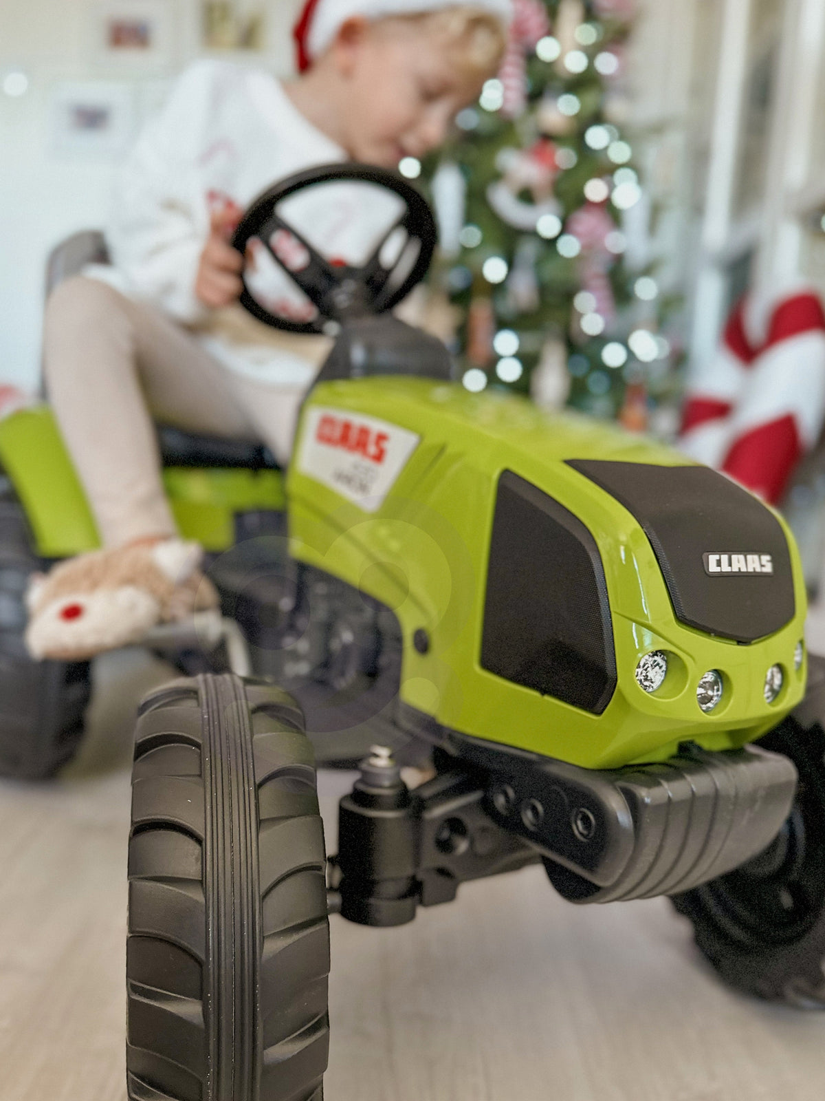 Falk Traktor na Pedały Claas z Przyczepą Duży Ciągnik Zabawka 3+