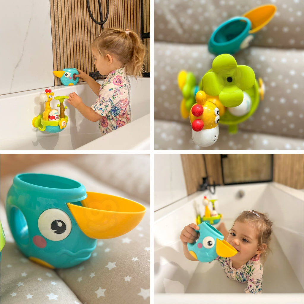 WOOPIE BABY Zabawka do Kąpieli Żyrafa z Lejkiem na Przyssawke