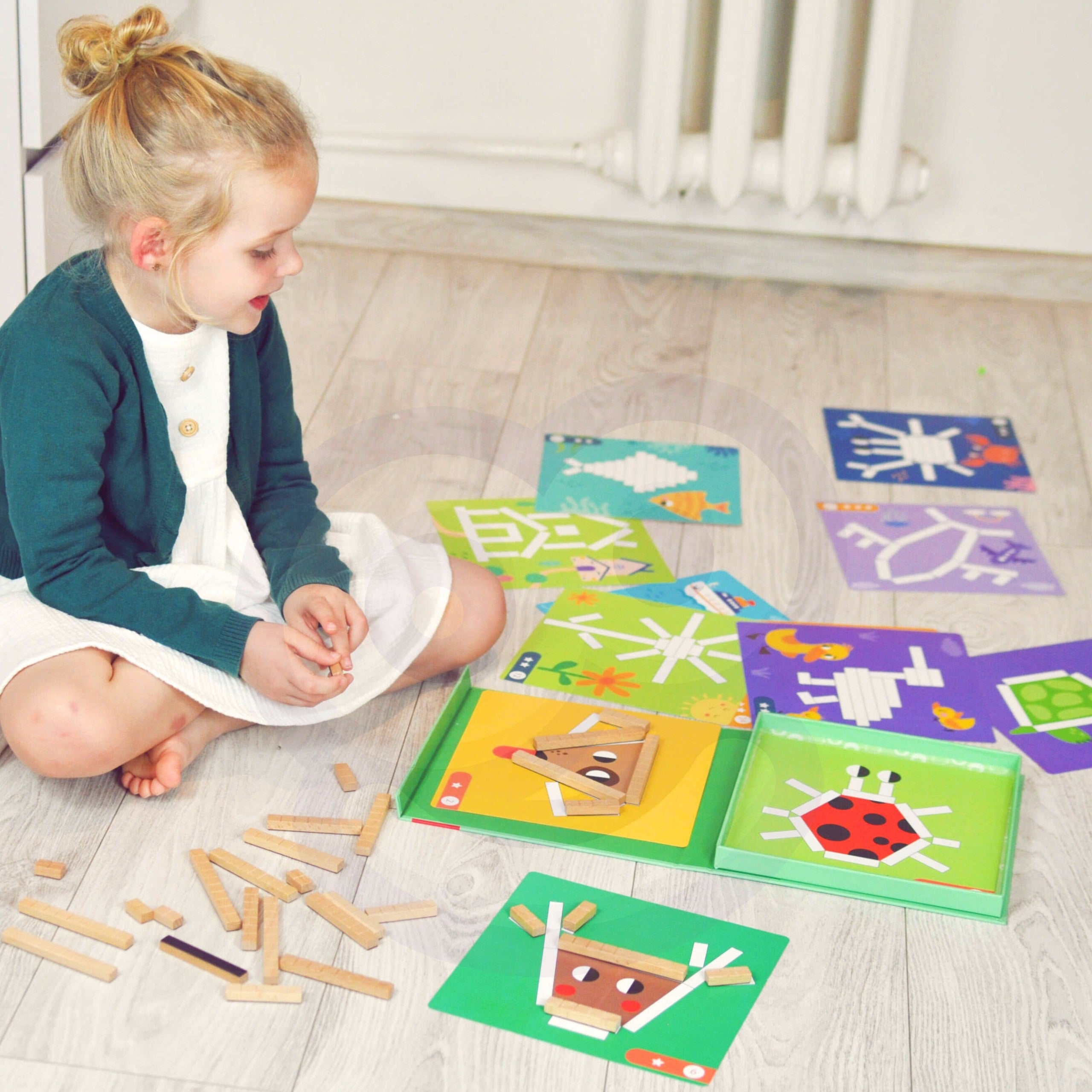 TOOKY TOY Układanka Gra Logiczna Łamigłówki Klocki Magnetyczne dla Dzieci 49 el.