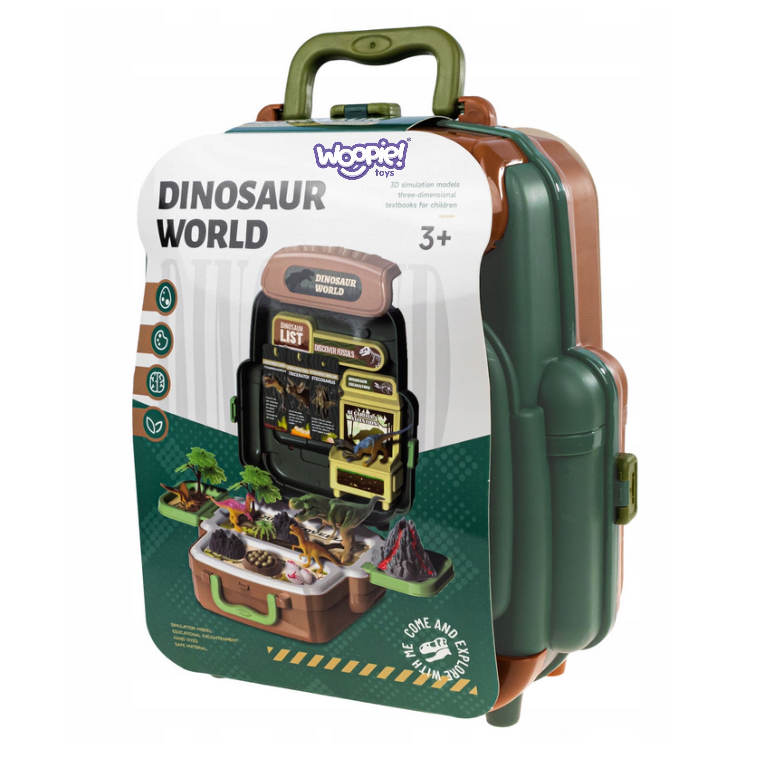 WOOPIE Walizka Dinosaur World - Edukacyjny Zestaw Odkrywcy Dinozaurów