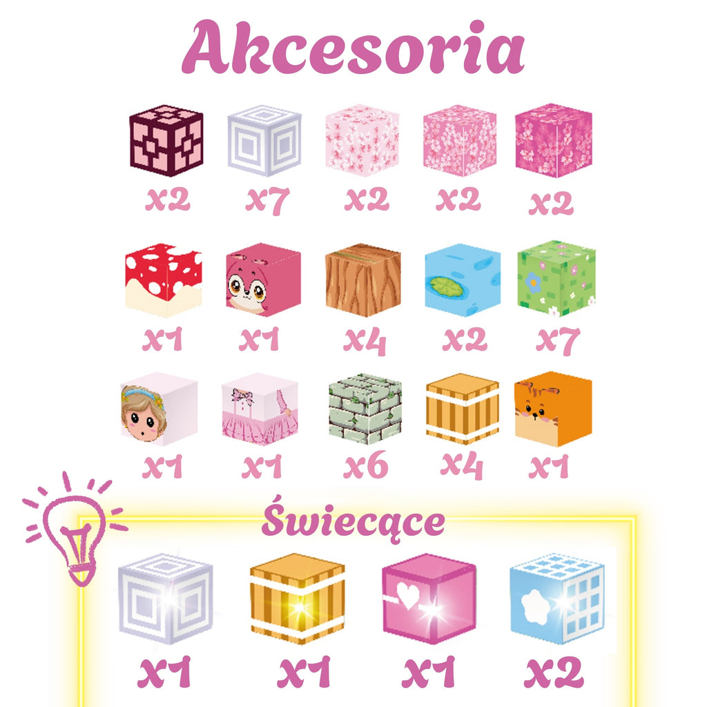 Woopie Klocki Magnetyczne Kostki 48 el Montessori Edukacyjna Układanka 3D