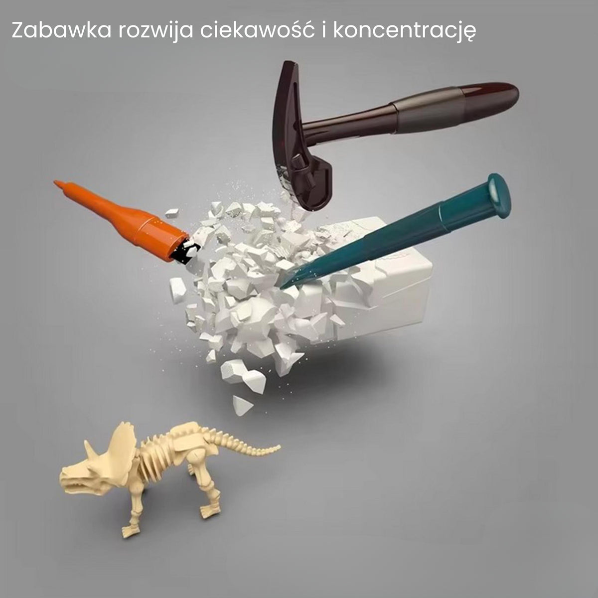WOOPIE Wykopalisko "Mały Archeolog" 6 Szkieletów Dinozaurów