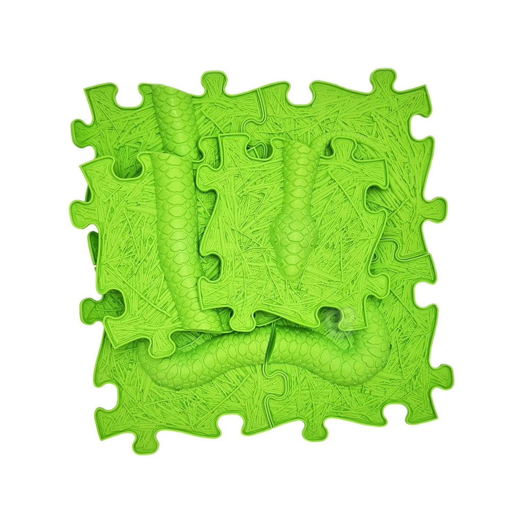WOOPIE Mata Sensoryczna Ortopedyczna Puzzle Wąż Zielony 6 el.