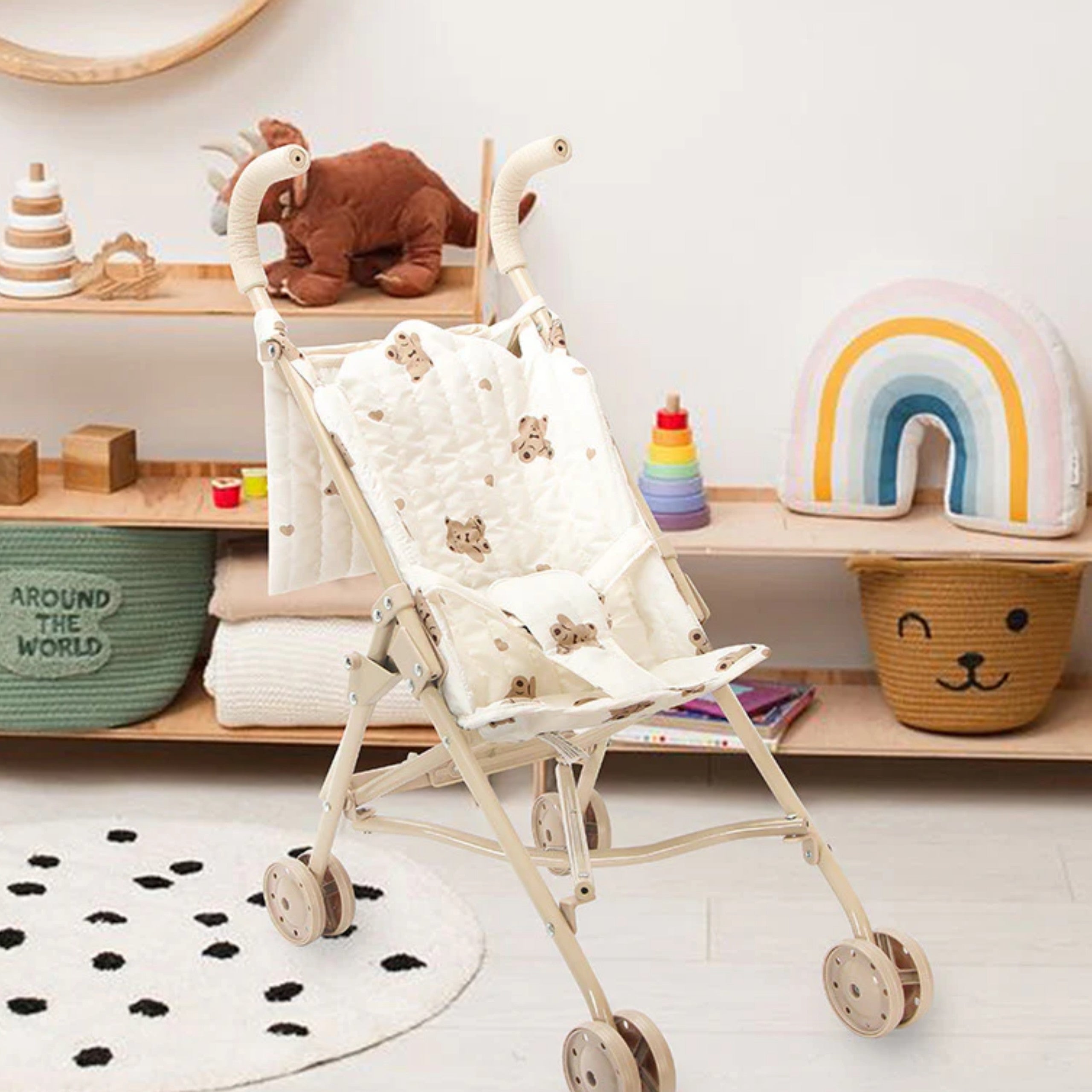 WOOPIE ROYAL Wózek Dla Lalek Spacerówka Vintage Teddy Bear