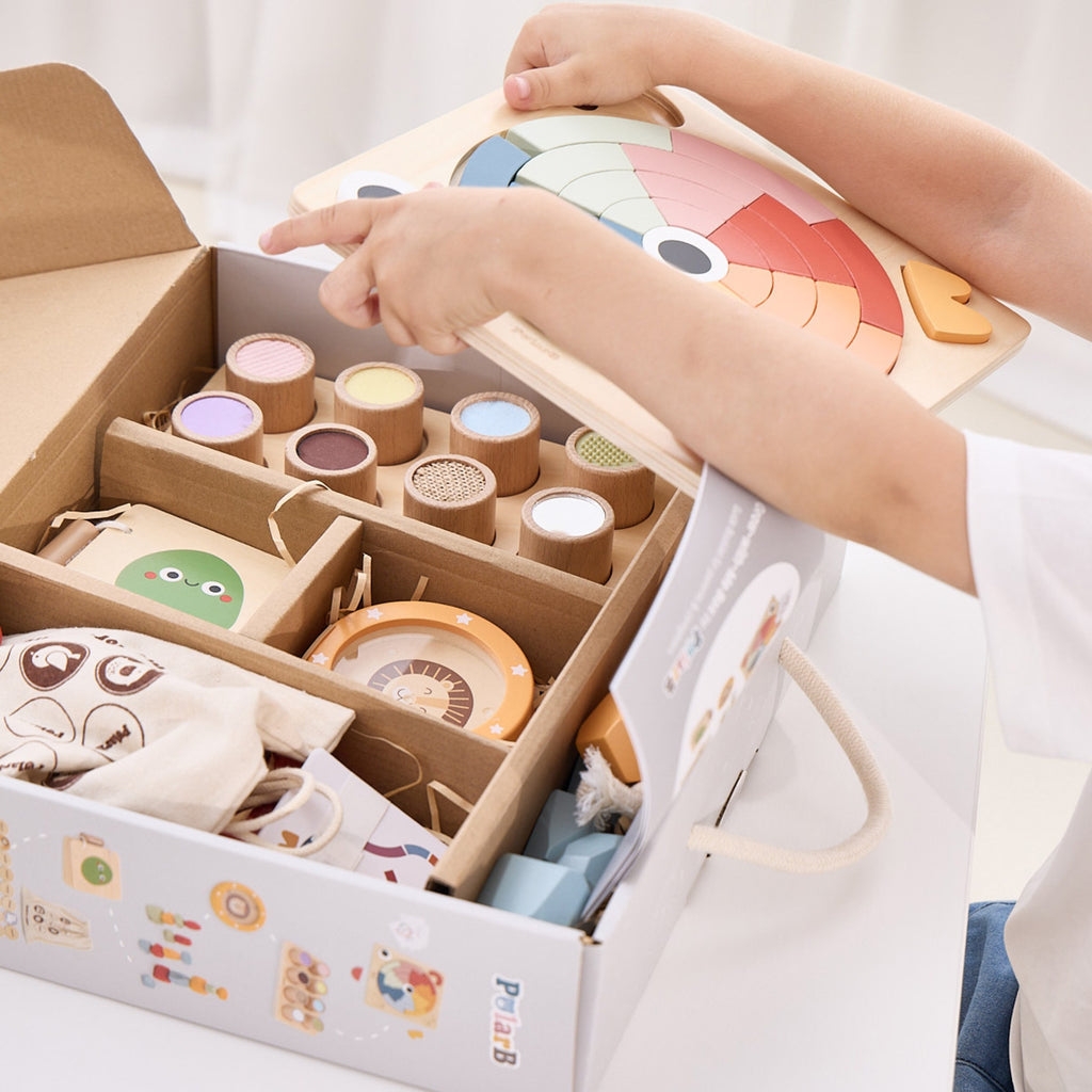VIGA Zestaw Zabawek Edukacyjnych Pudełko Box od 36 miesiąca