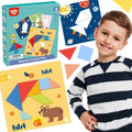 TOOKY TOY Puzzle Tangram Układanka dla Dzieci Nauka Kształtów Figury Kształty 18el.
