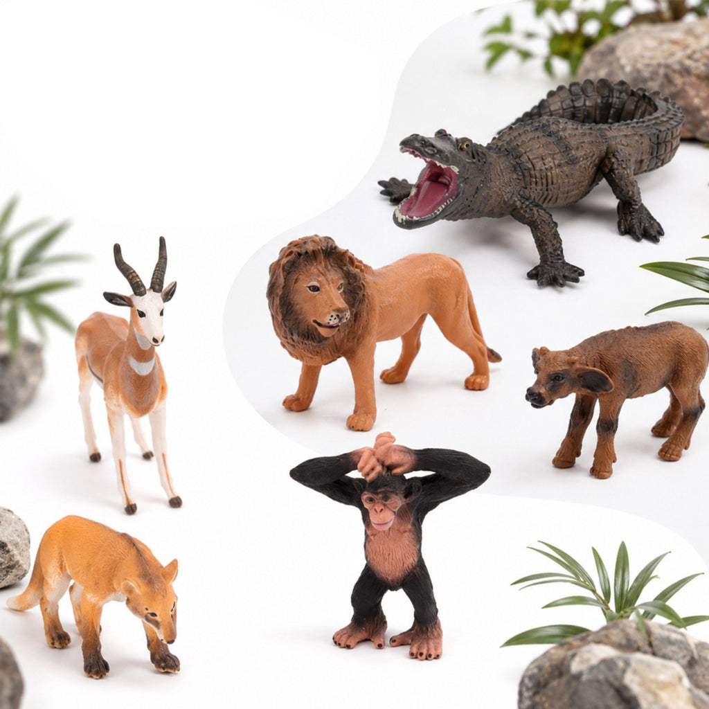 WOOPIE Zestaw Figurek Dzikich Zwierząt Safari 6 el.