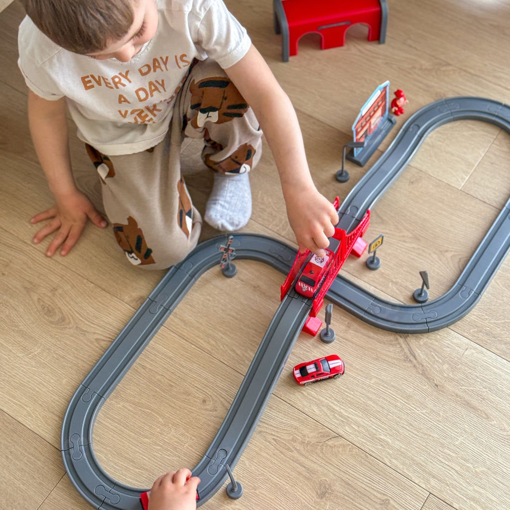 WOOPIE Zestaw Kolejka Elektryczna Pendolino Straż Pożarna 66el.