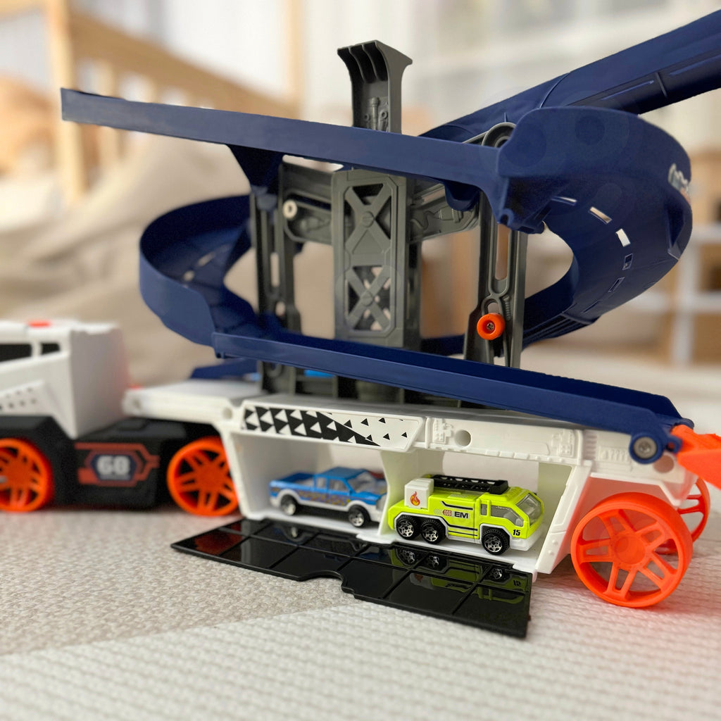 Woopie Parking Garaż Tor  Transporter Ciężarówka Tir Laweta Auta XL