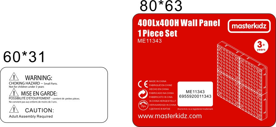 MASTERKIDZ Panel Ścienny Tablica Naukowa Kreatywna STEM + Panel Monatażowy   40 x 40 (cm)