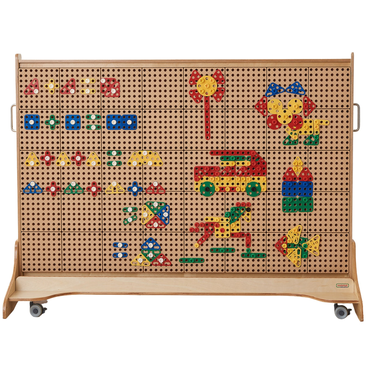 MASTERKIDZ Zestaw Geometrycznych Kształtów Klocków do Paneli Ściennych STEM 260 el.