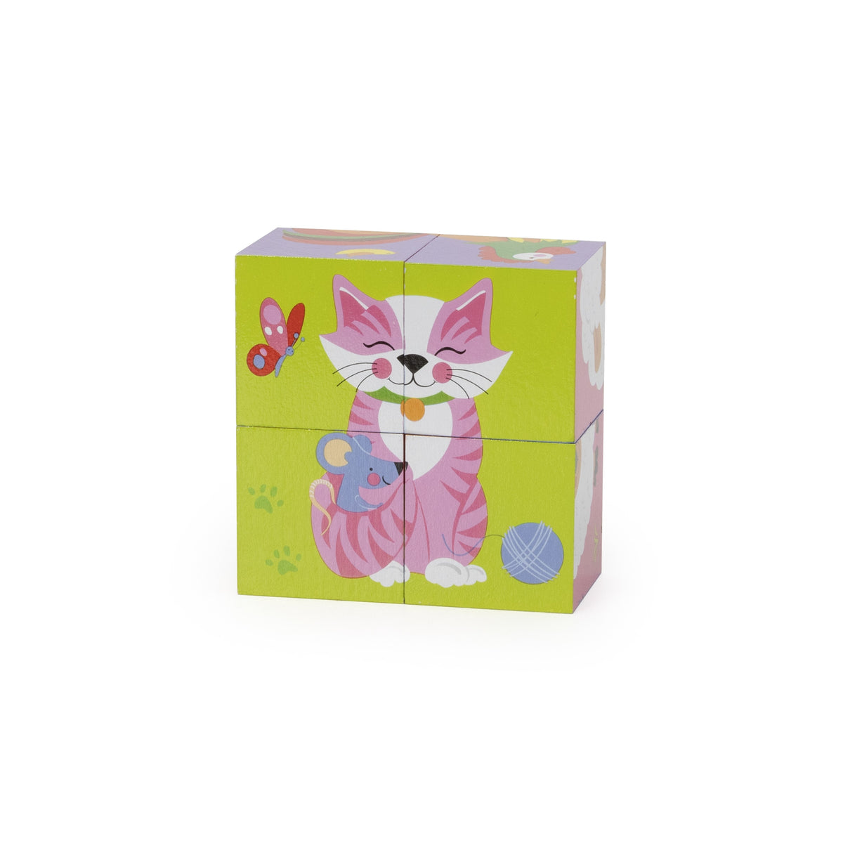 VIGA Drewniana Układanka Puzzle Farma 4 klocki