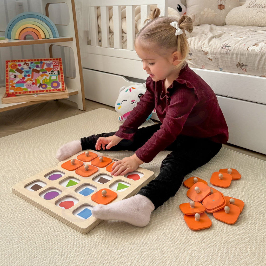 Viga Memory Gra Pamięciowa Zgadnij Obrazki 10 Kart Montessori