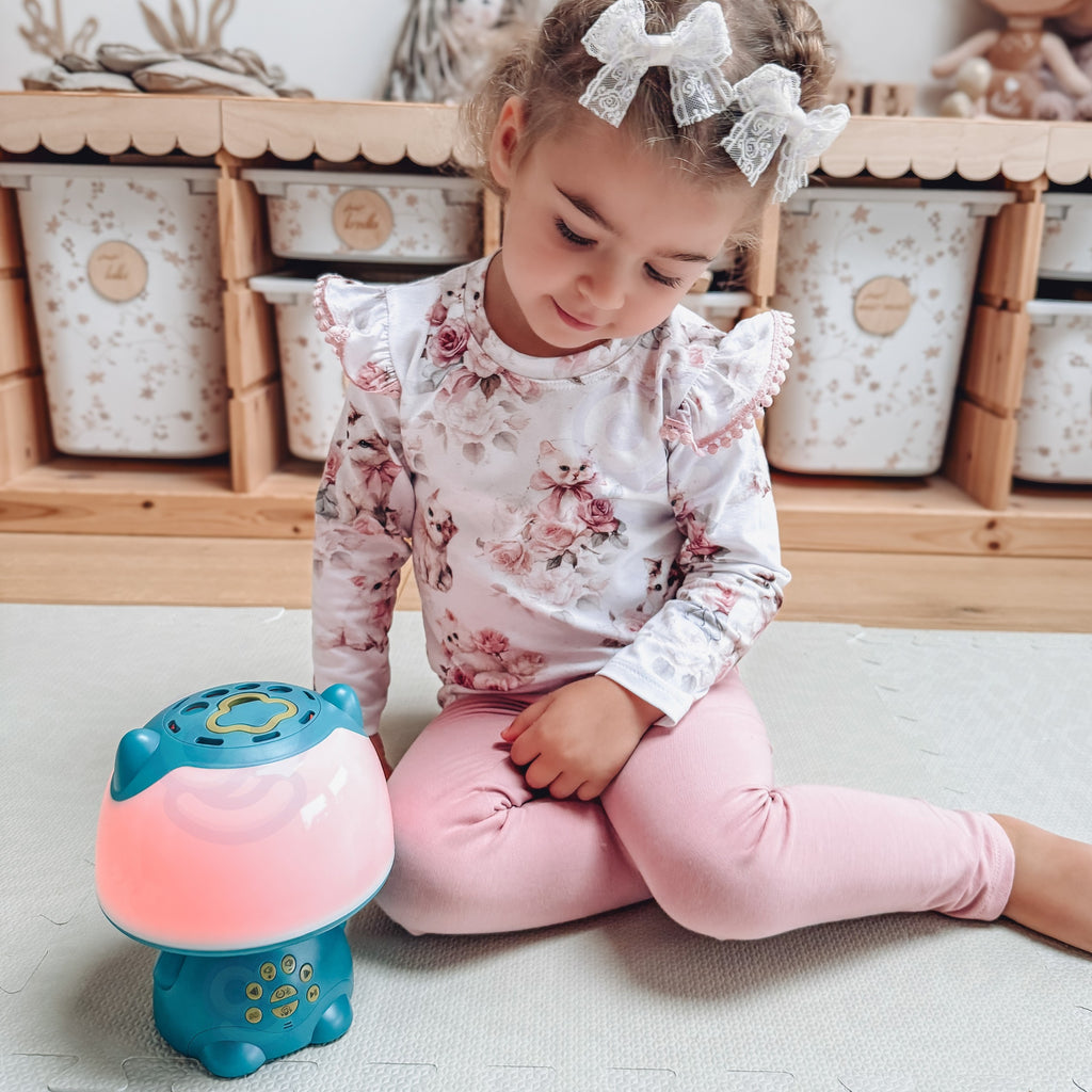 WOOPIE Multifunkcyjna Lampka RGB Głośnik Bluetooth Karaoke Modulator Głosu Karta SD AUX Turkusowa