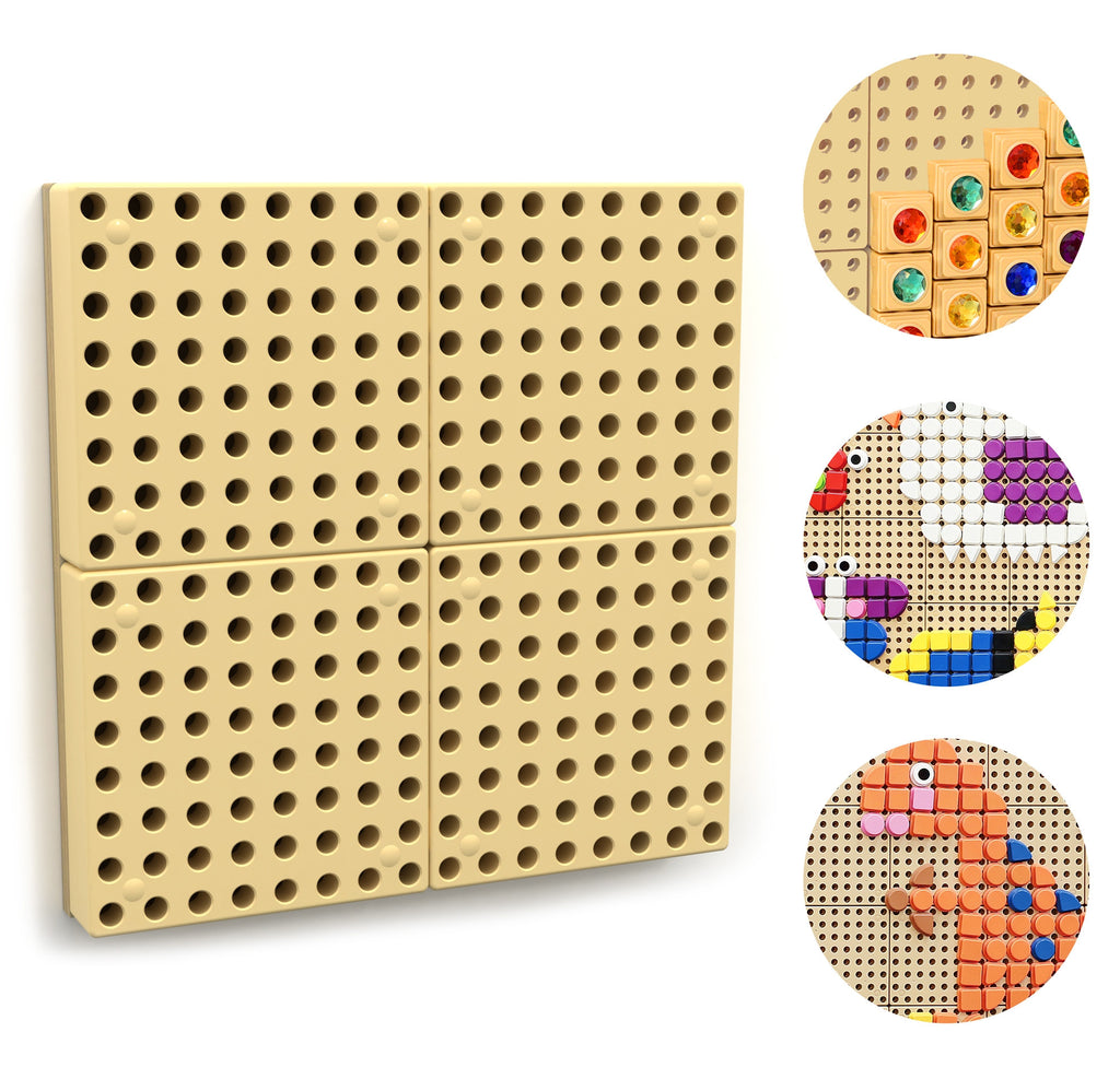 MASTERKIDZ Panel Ścienny Tablica Naukowa Kreatywna STEM + Panel Monatażowy   40 x 40 (cm)
