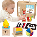 TOOKY TOY Box Pudełko XXL Montessori Edukacyjne 6w1 Sensoryczne 0-6 Mies