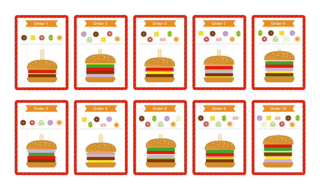 WOOPIE GREEN Drewniany Burger Restauracja Układanka dla Dzieci 15 el. Certyfikat FSC