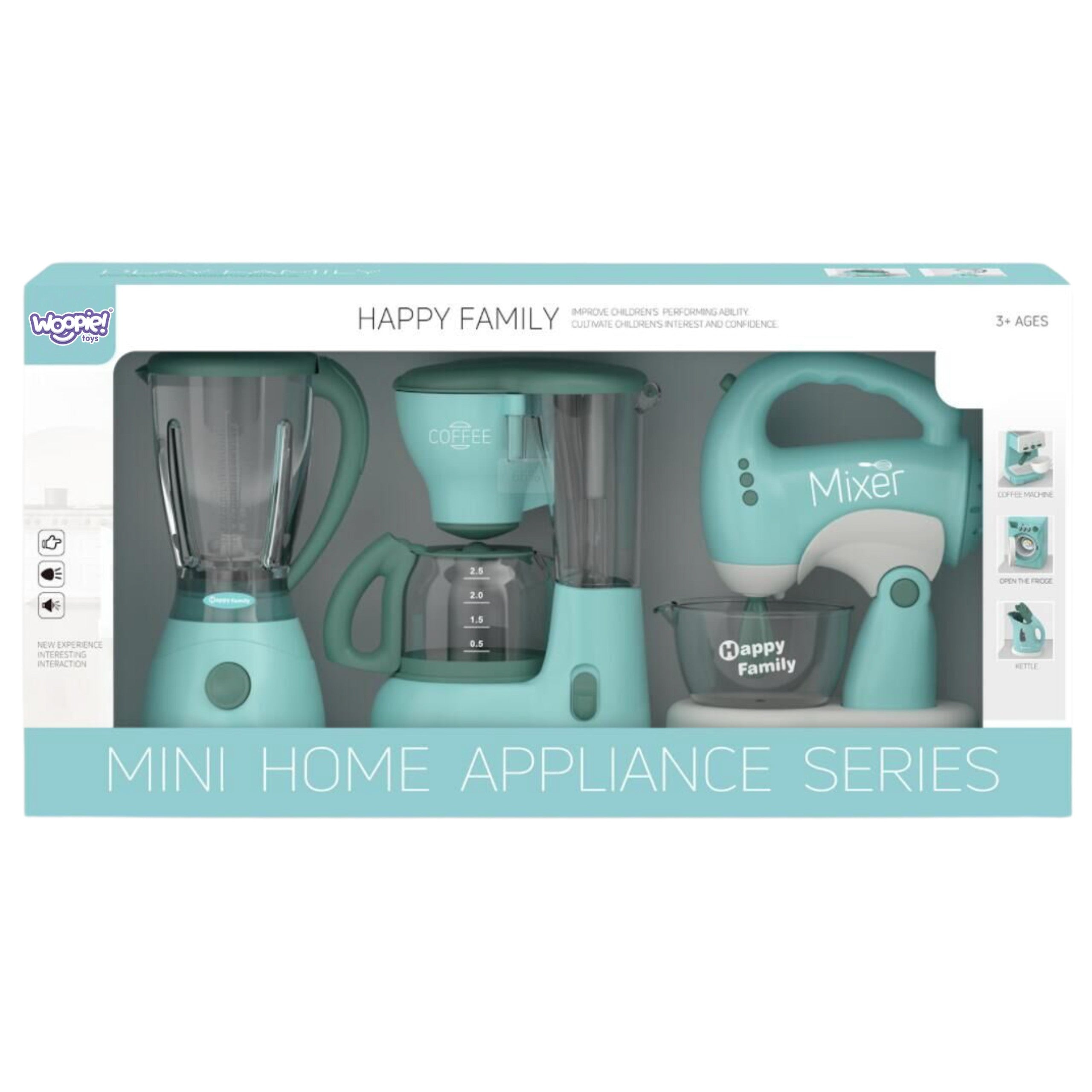 WOOPIE Zestaw AGD dla Dzieci 3w1 Mikser Blender Robot Kuchenny