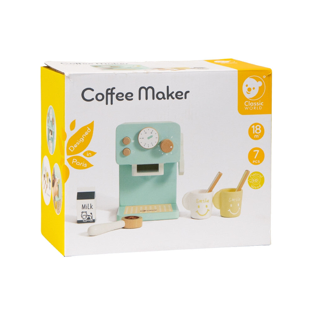 Classic World Drewniany Ekspres do Kawy dla Dzieci - Mały Barista