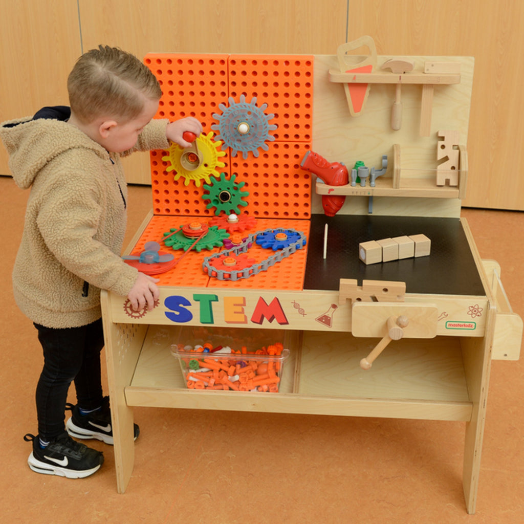 MASTERKIDZ Drewniany Warsztat XXL Montessori STEM z Narzędziami