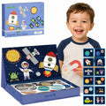 TOOKY TOY Układanka Magnetyczna Puzzle Montessori Pudełko Edukacyjne Kosmos 72 el.