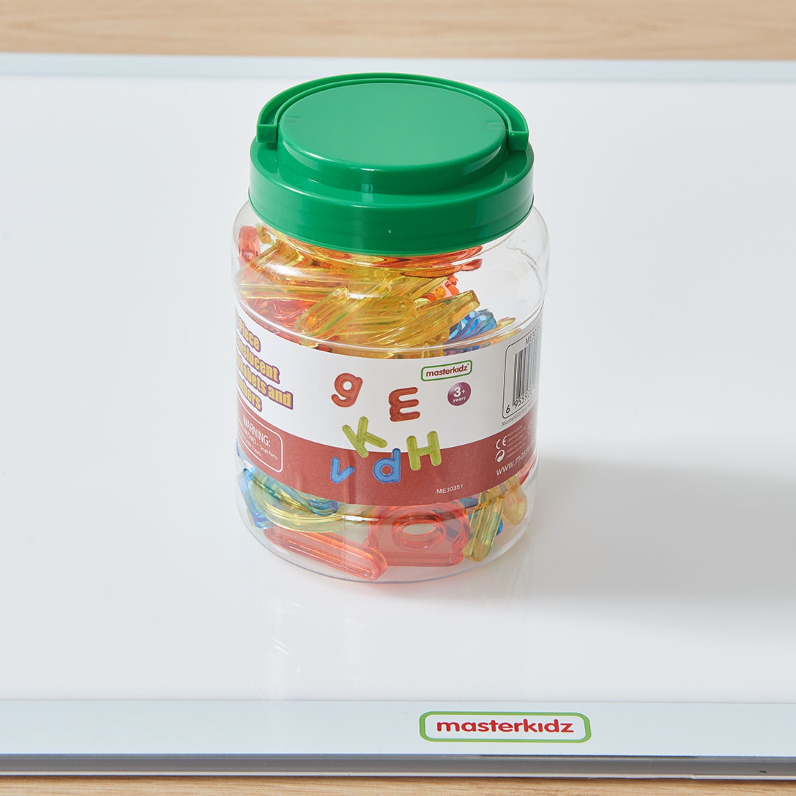 MASTERKIDZ Przezroczysty Alfabet 52 Kolorowe Literki Do Panelu Świetlnego STEM