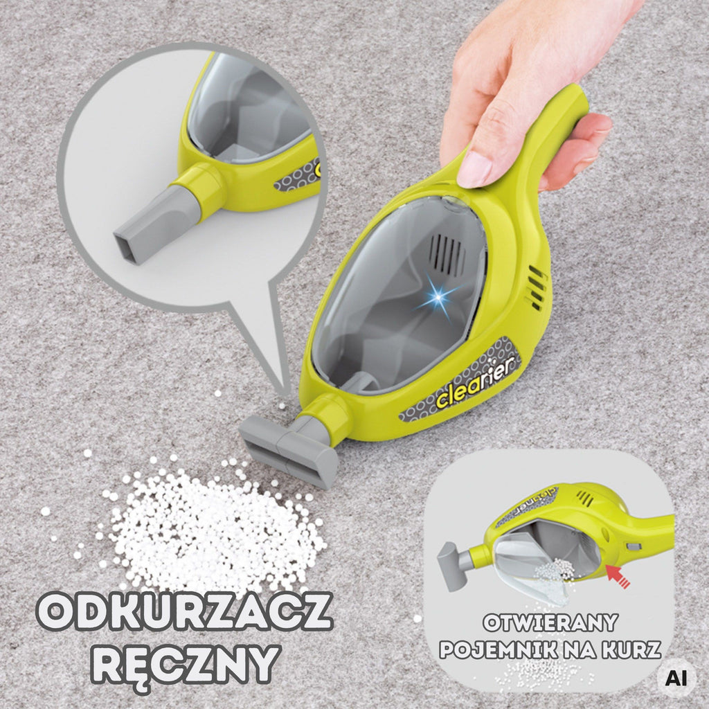 WOOPIE Zestaw do Sprzątania dla Dzieci Wózek Odkurzacz Mop Miotła Duży Akcesoria 3+