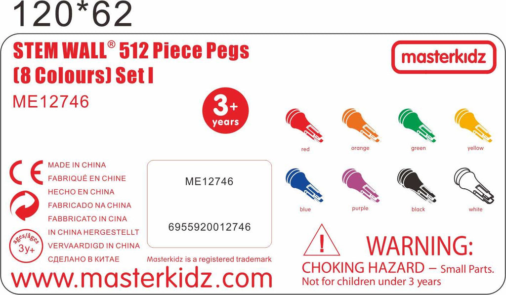 MASTERKIDZ Kolorowe Kołeczki Do Tablicy Naukowej 512 Sztuk 8 Kolorów