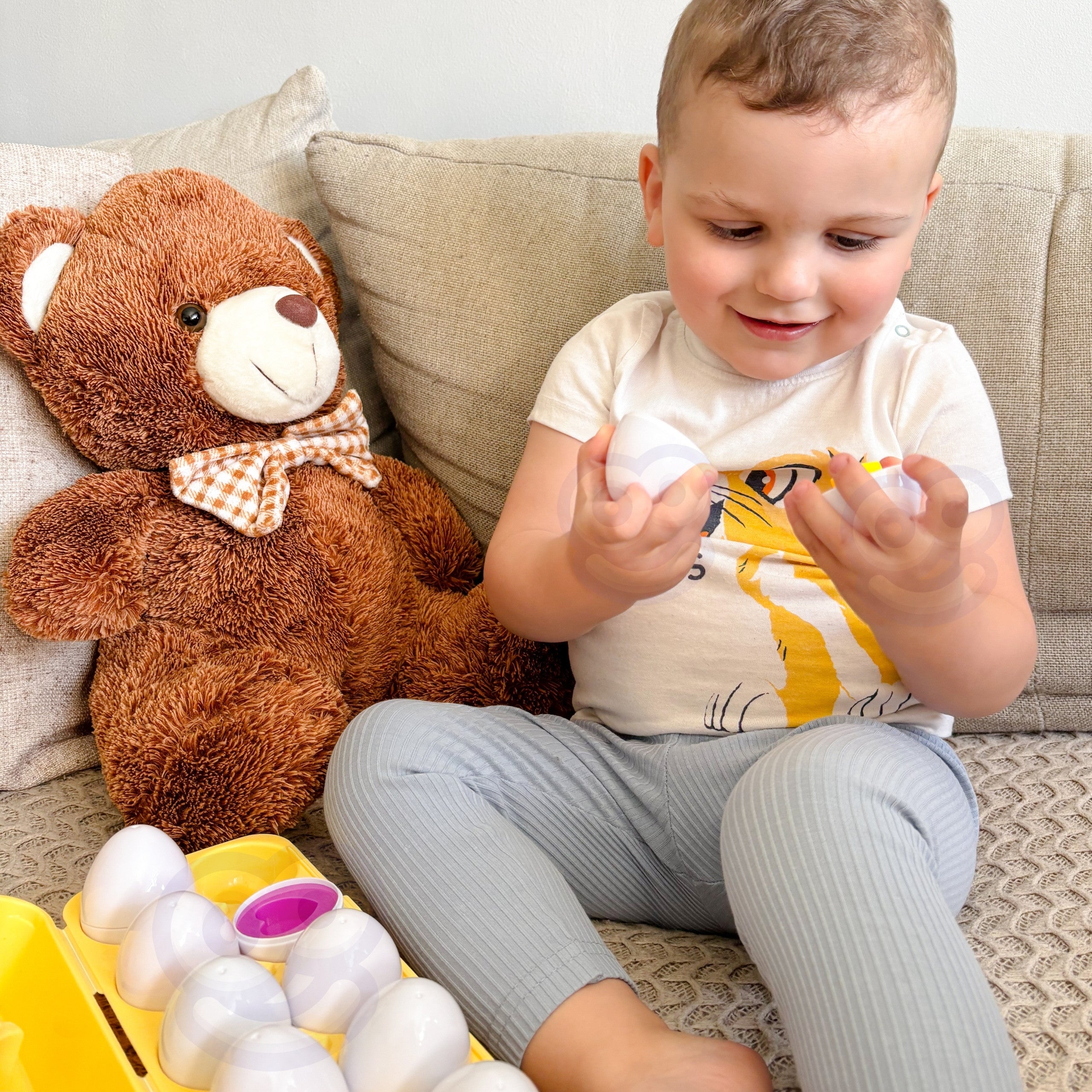 WOOPIE Układanka Jajka Montessori - Dopasuj Kształty i Kolory