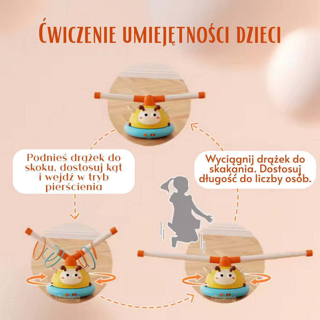 WOOPIE Gra Zręcznościowa Skakanka Automatyczna 2w1 Rzut do Celu Pszczółka