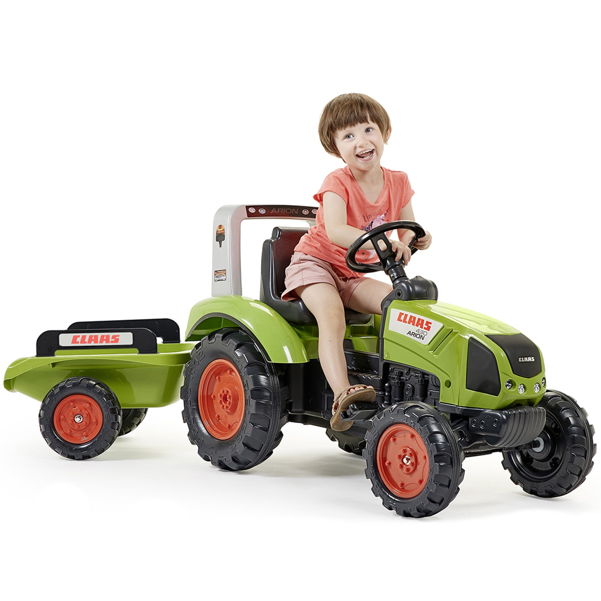 Falk Traktor na Pedały Claas z Przyczepą Duży Ciągnik Zabawka 3+