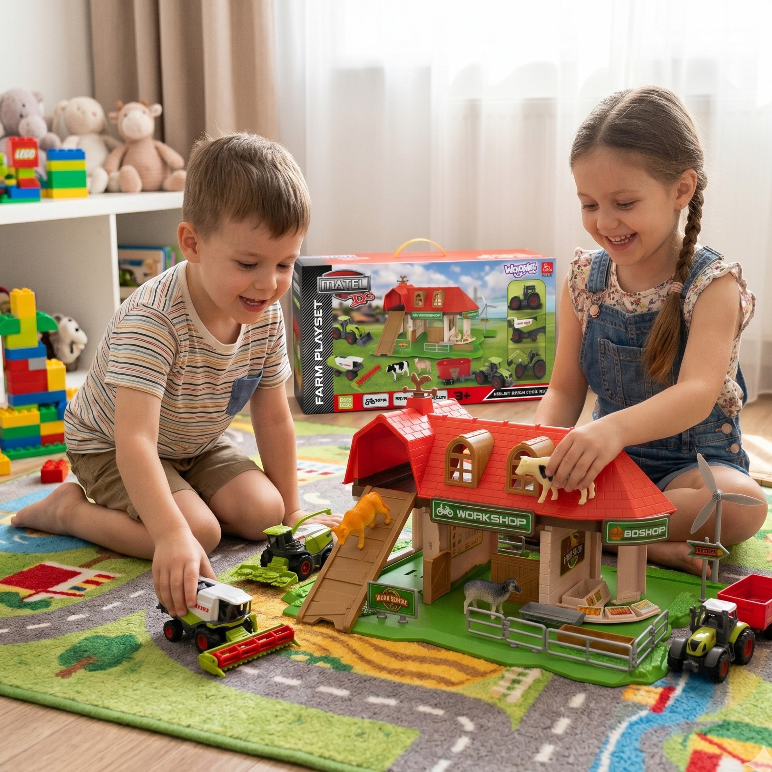 WOOPIE Zestaw Farma Zagroda Traktory + Figurki 42 el.