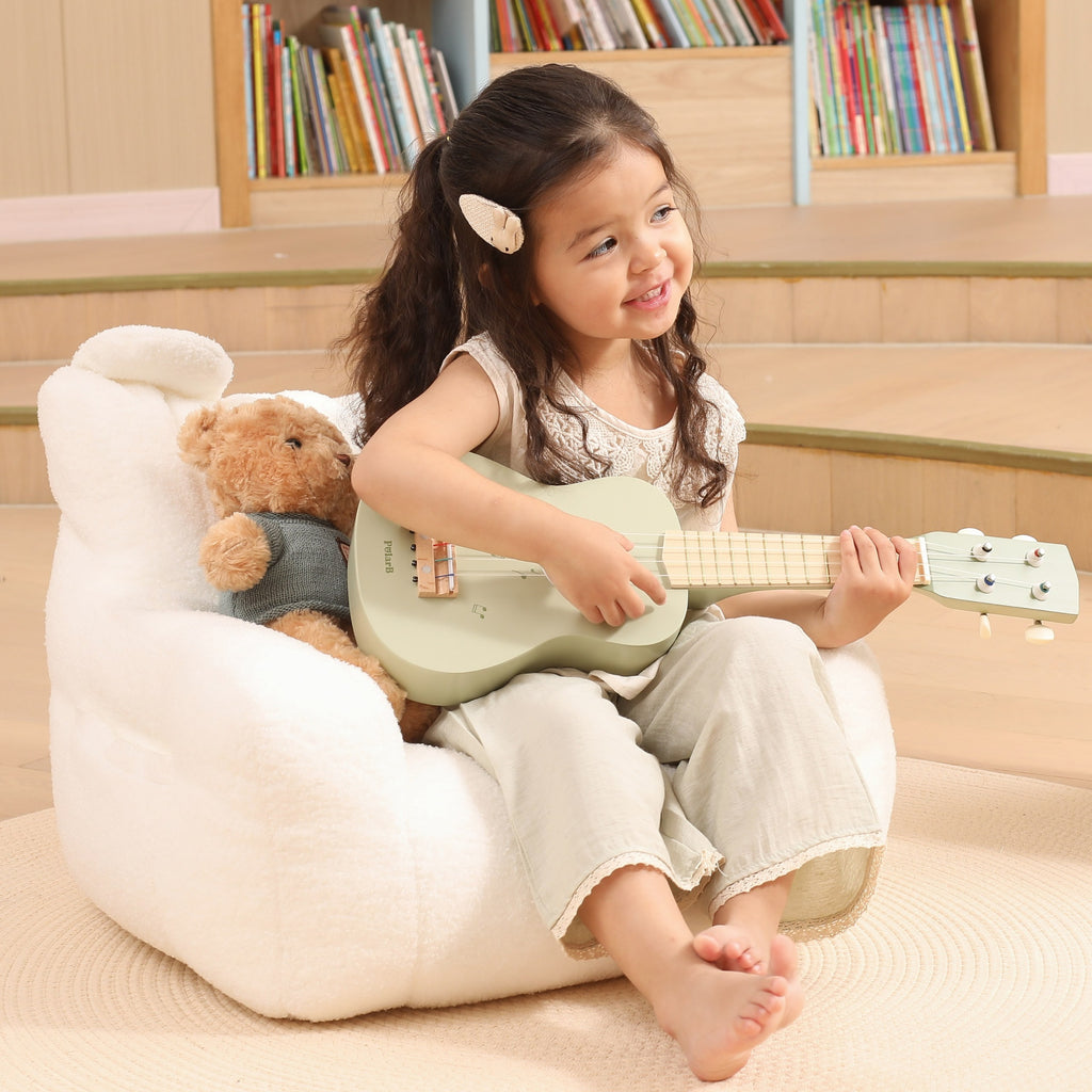 Viga Drewniane Ukulele Gitara Dla Dzieci Zielone Z Nutami