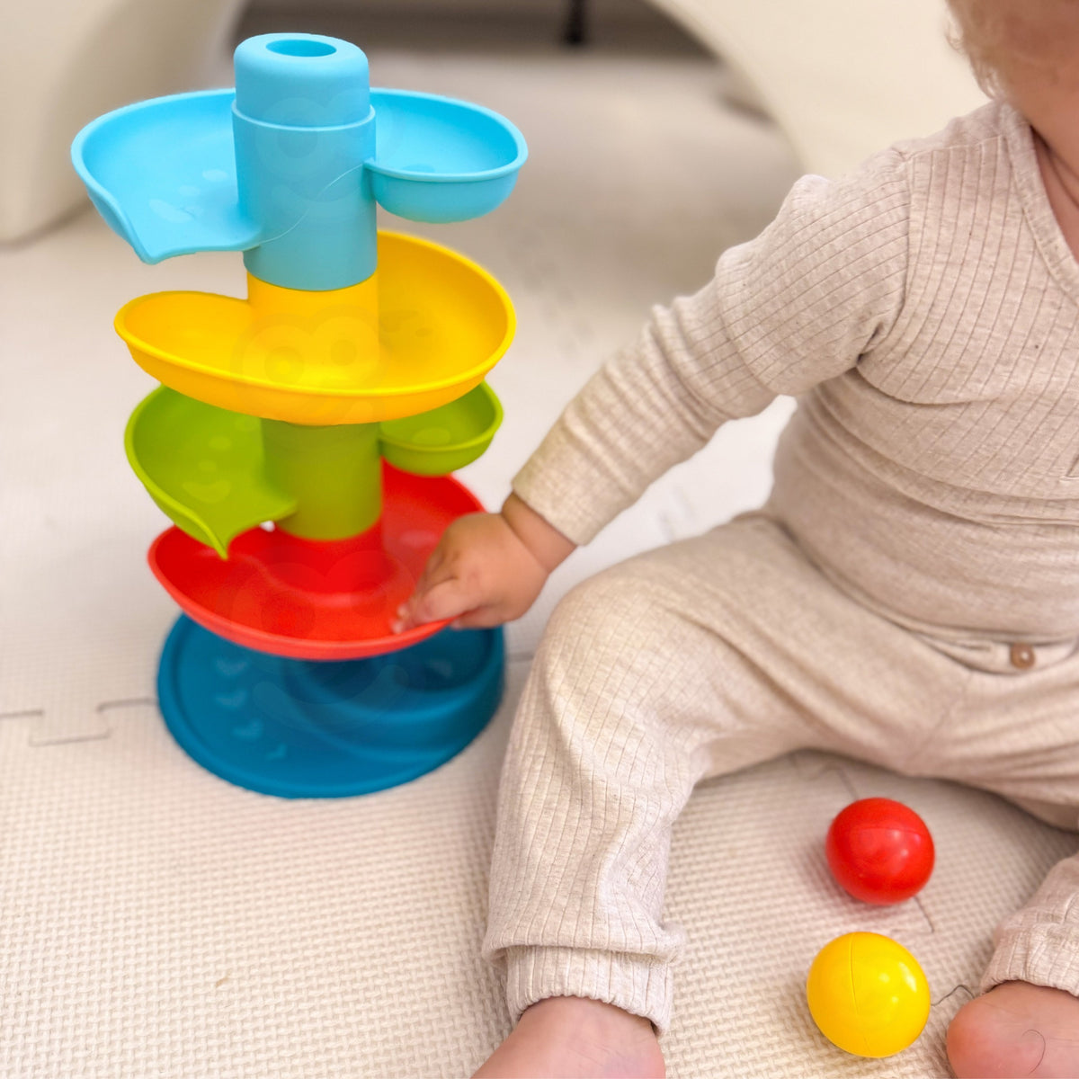 WOOPIE BABY Kulodrom Tor Kulkowy Zestaw Spirala + 3 Kulki