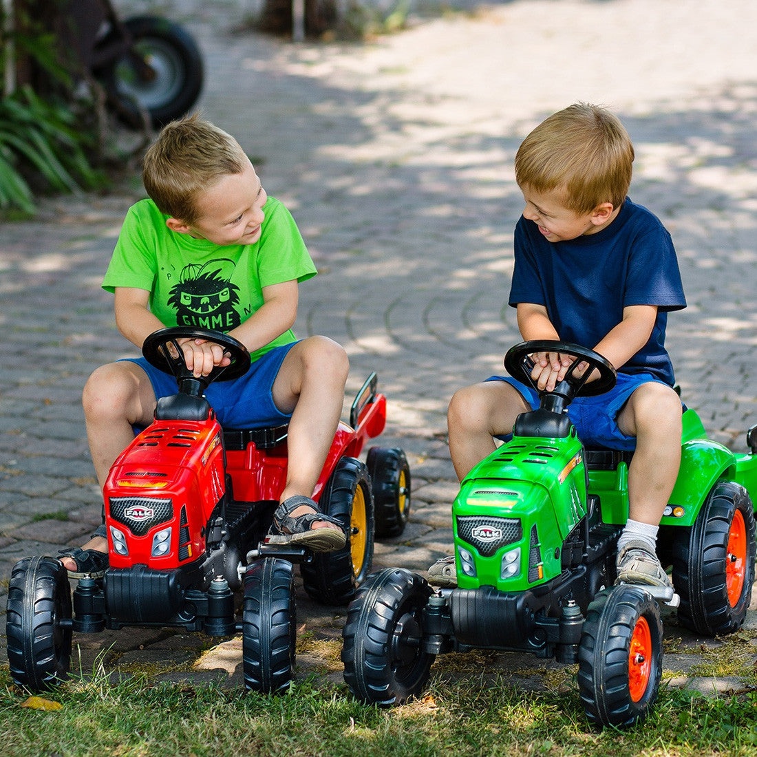 FALK Traktor na Pedały Supercharger z Przyczepą i Otwieraną Maską Czerwony 2-5 lat