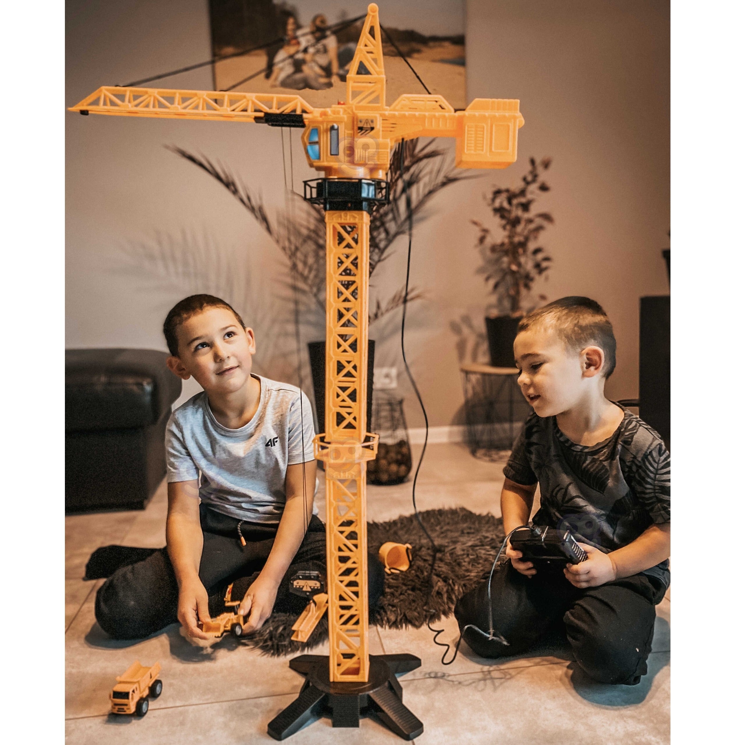 WOOPIE Dźwig Żuraw Zdalnie Sterowany 103 cm R/C Ciężarówka Koparka  + 4 Akc.