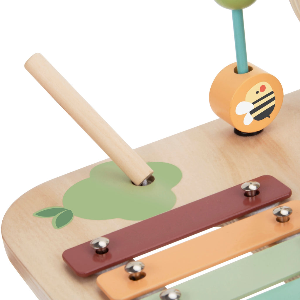 WOOPIE GREEN Drewniany Stolik Edukacyjny Muzyczny Labirynt Sensoryczny 5W1