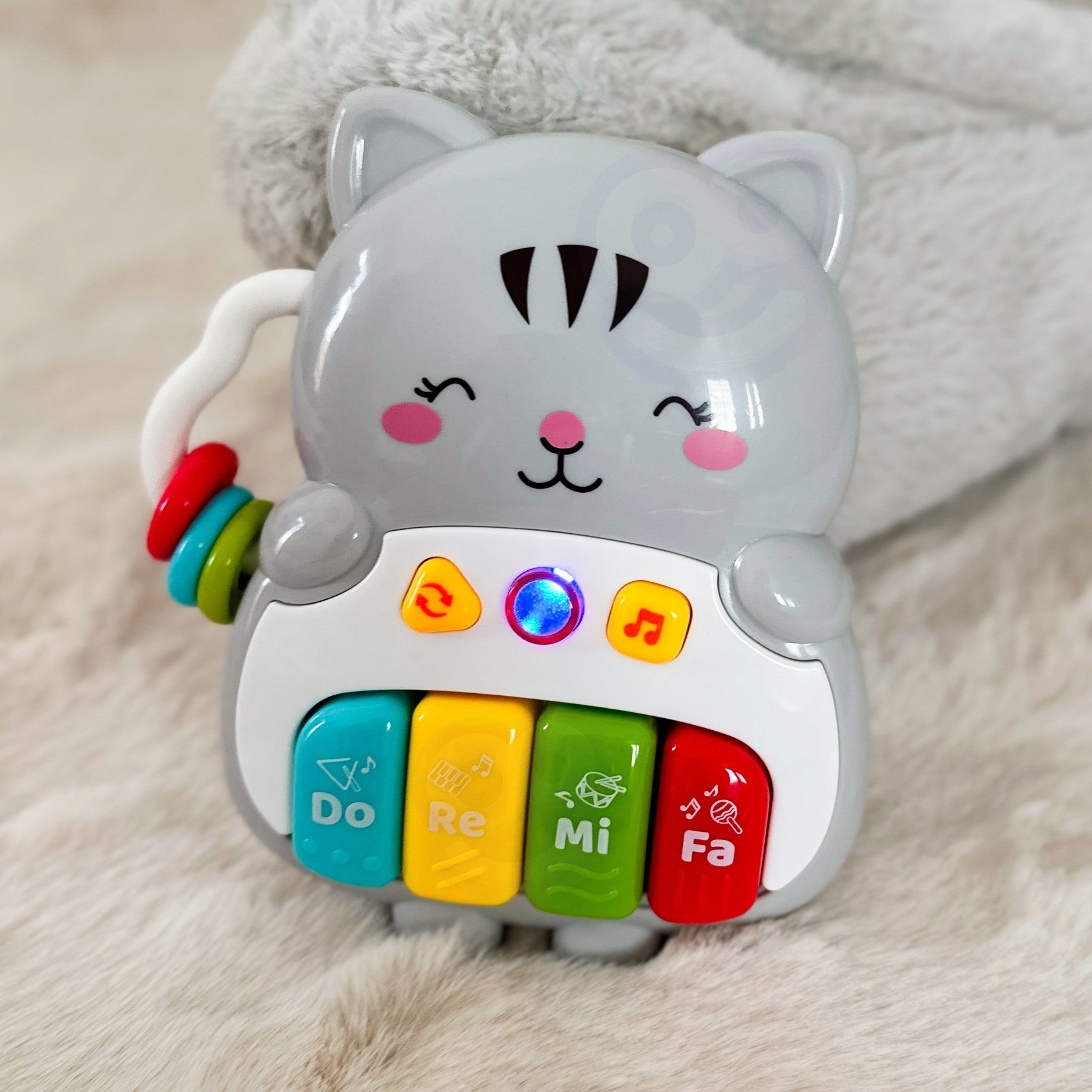WOOPIE BABY Pianinko Interaktywne Kotek Muzyczne Organki Dźwięki Światło 18m+