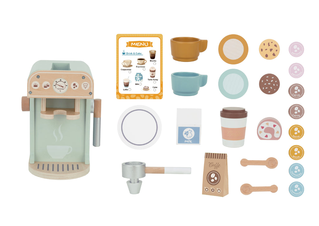 WOOPIE GREEN Drewniany Ekspres do Kawy Cukiernia Barista 25 el.