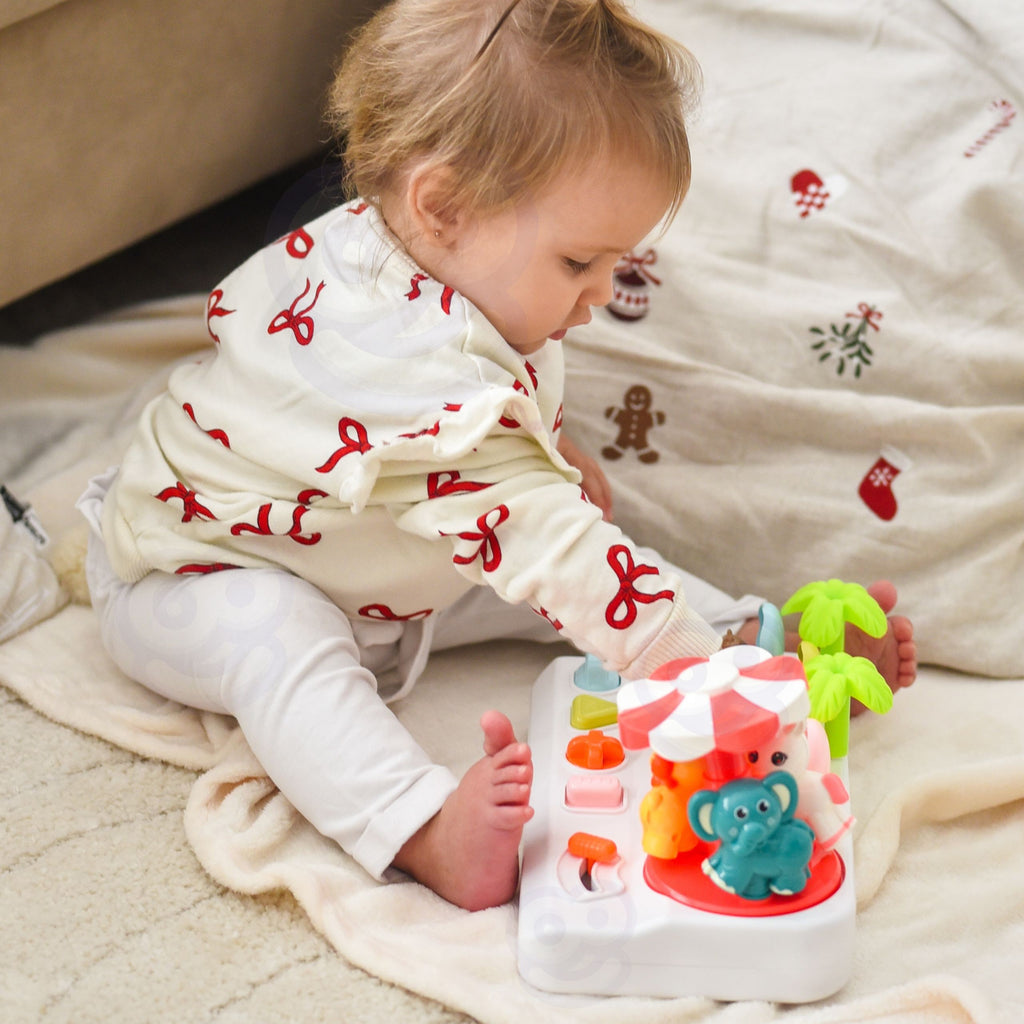 WOOPIE BABY Wyskakujące Zwierzątka Pop Up Karuzela Zabawka Interaktywna