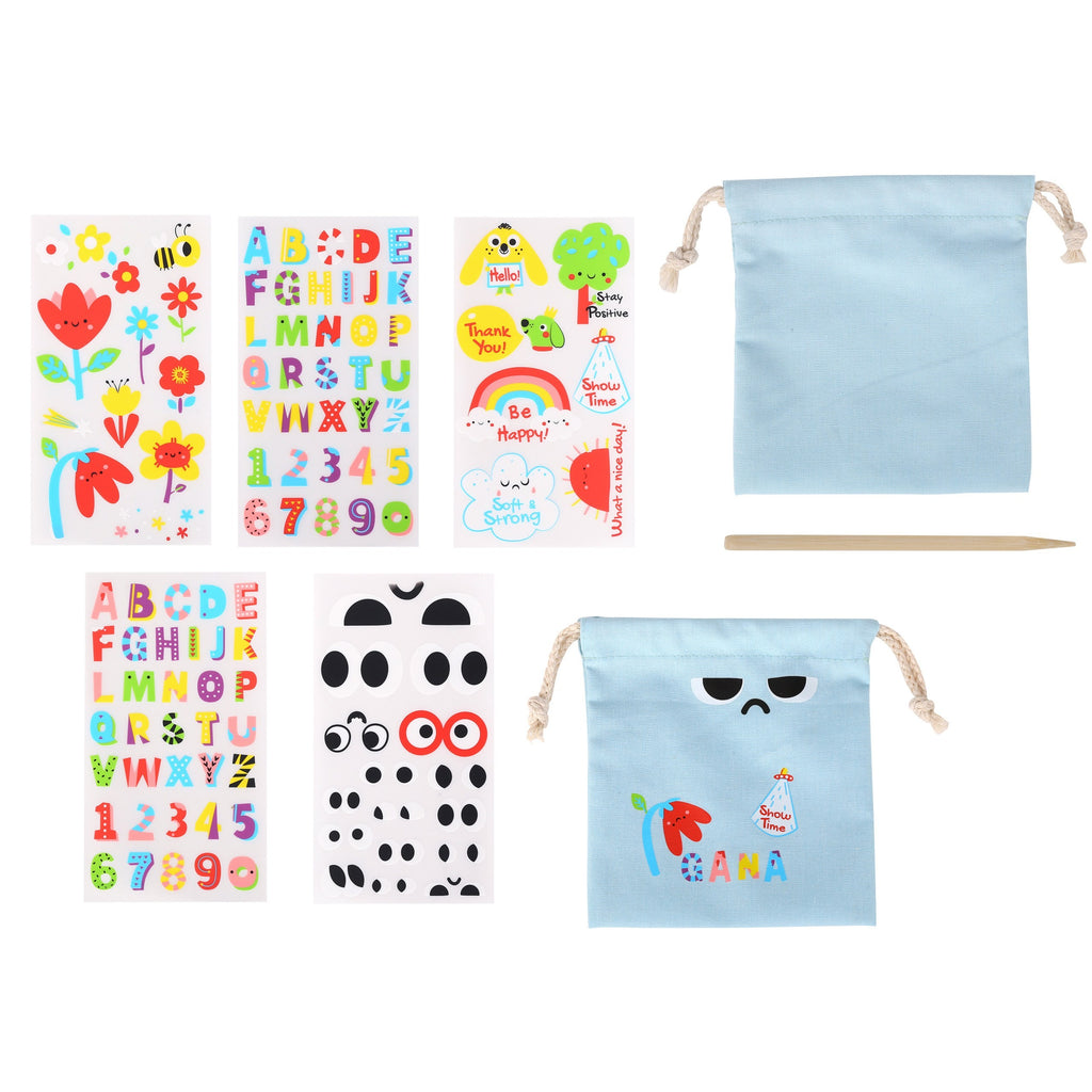 WOOPIE ART&FUN Zestaw Kreatywny Zrób Torebkę Dekorowanie Woreczka Imię Dziecka DIY