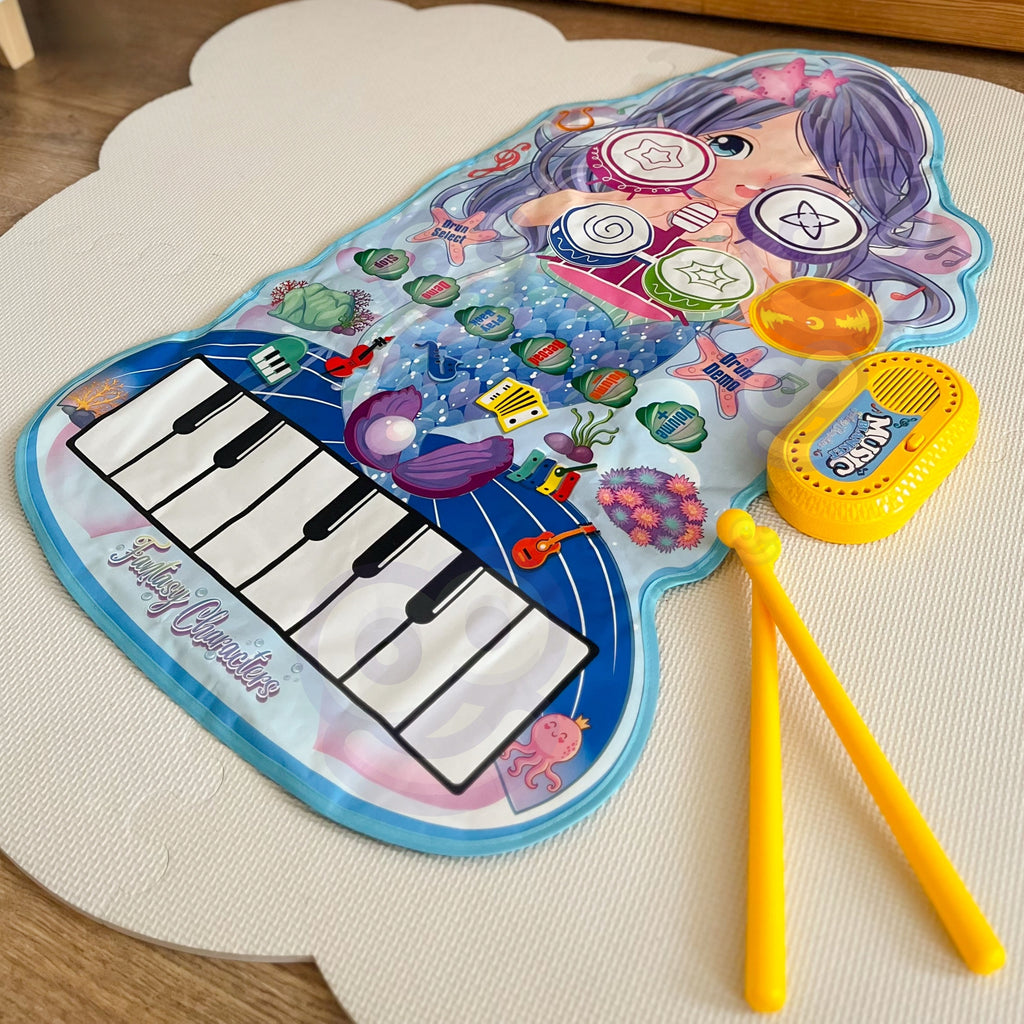 WOOPIE Mata Muzyczna Syrenka 2w1 Perkusja Interaktywna