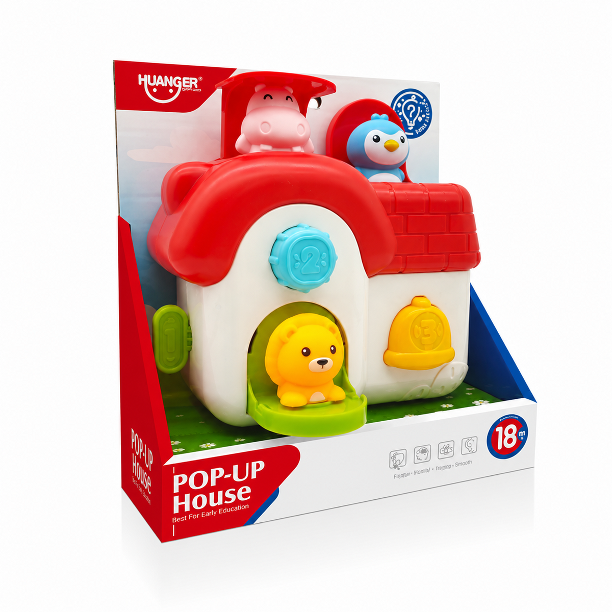 WOOPIE BABY Interaktywny Domek Pop-Up Wyskakujące Zwierzątka Zabawka Manipulacyjna 18m+