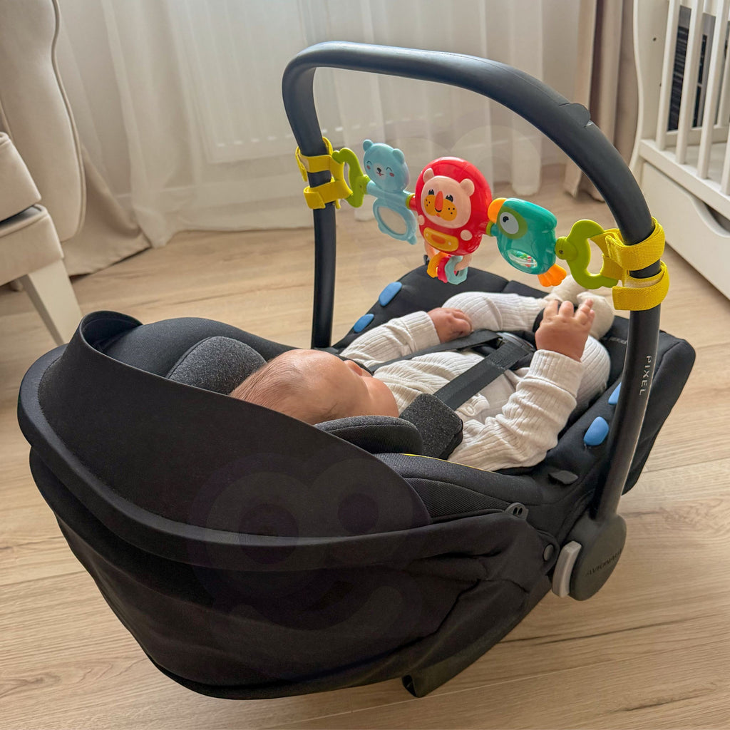 WOOPIE BABY Zawieszka Wózka Łóżeczka Sensoryczna Grająca Grzechotka Lusterko 6m+