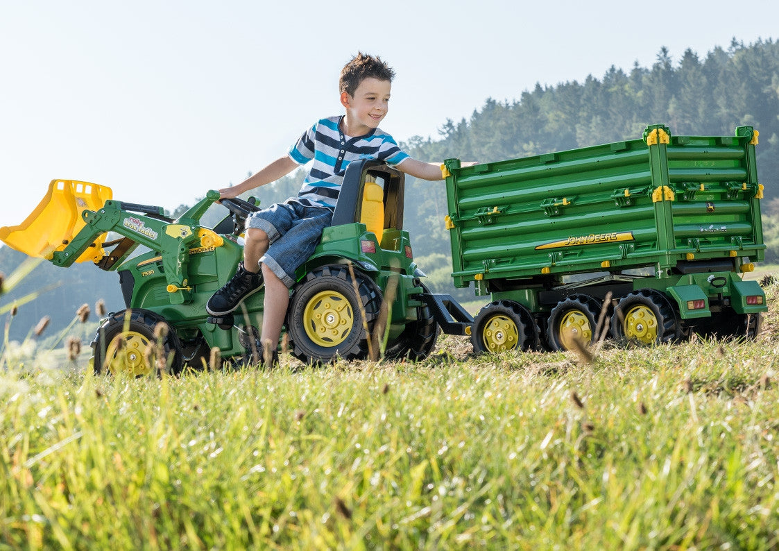Rolly Toys rollyMulti Trailer -  Przyczepa Wywrotka Rolly Multi John Deere 3 osiowa