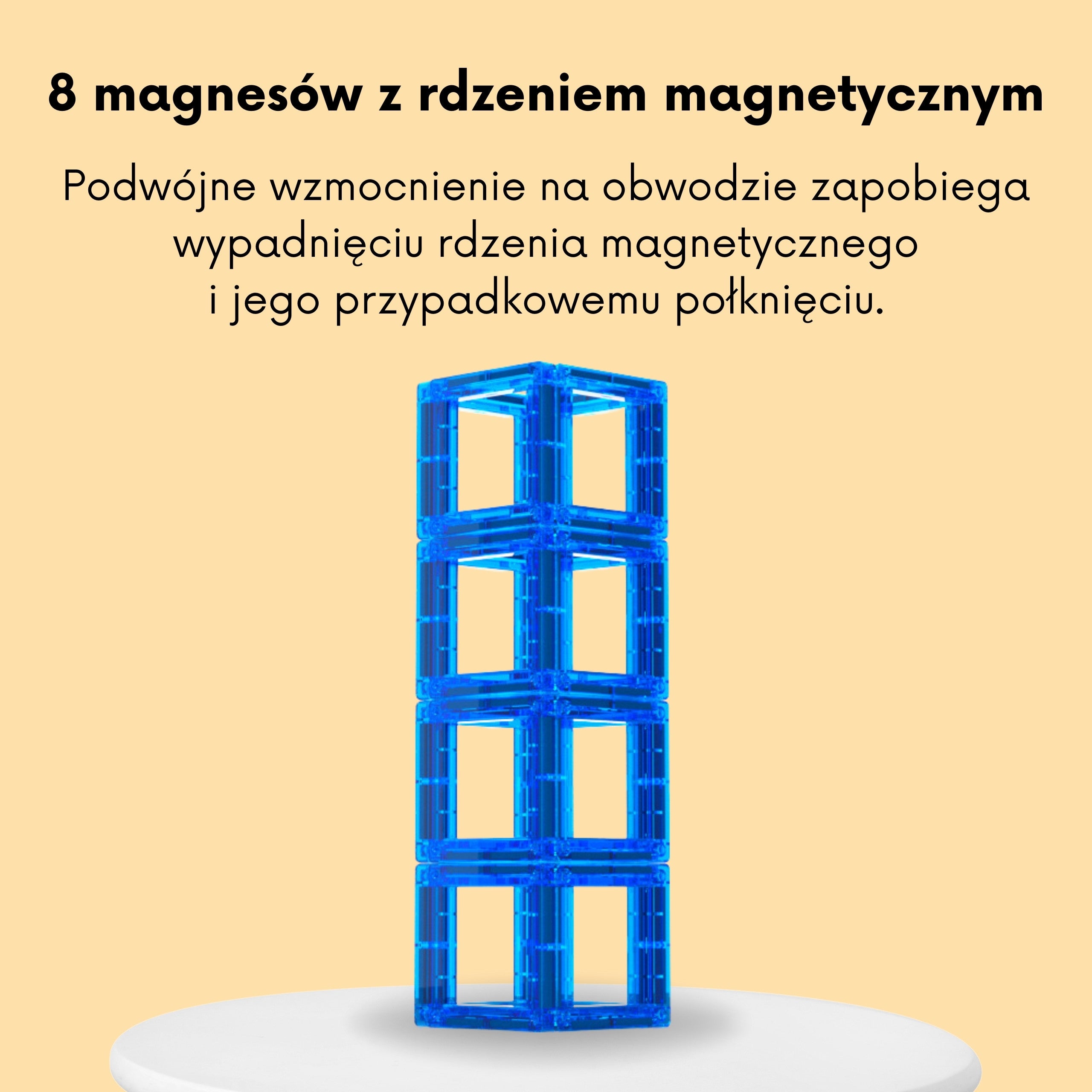 WOOPIE Przestrzenne Klocki Magnetyczne Nauka Liczb 70 Elementów