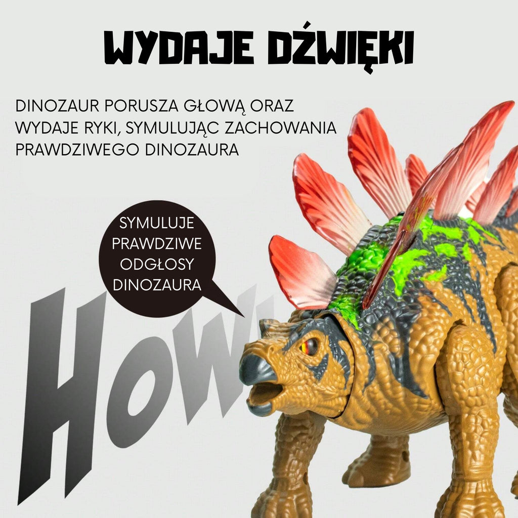 Woopie Dinozaur Zdalnie Sterowany RC Stegozaur Światło Dźwięk