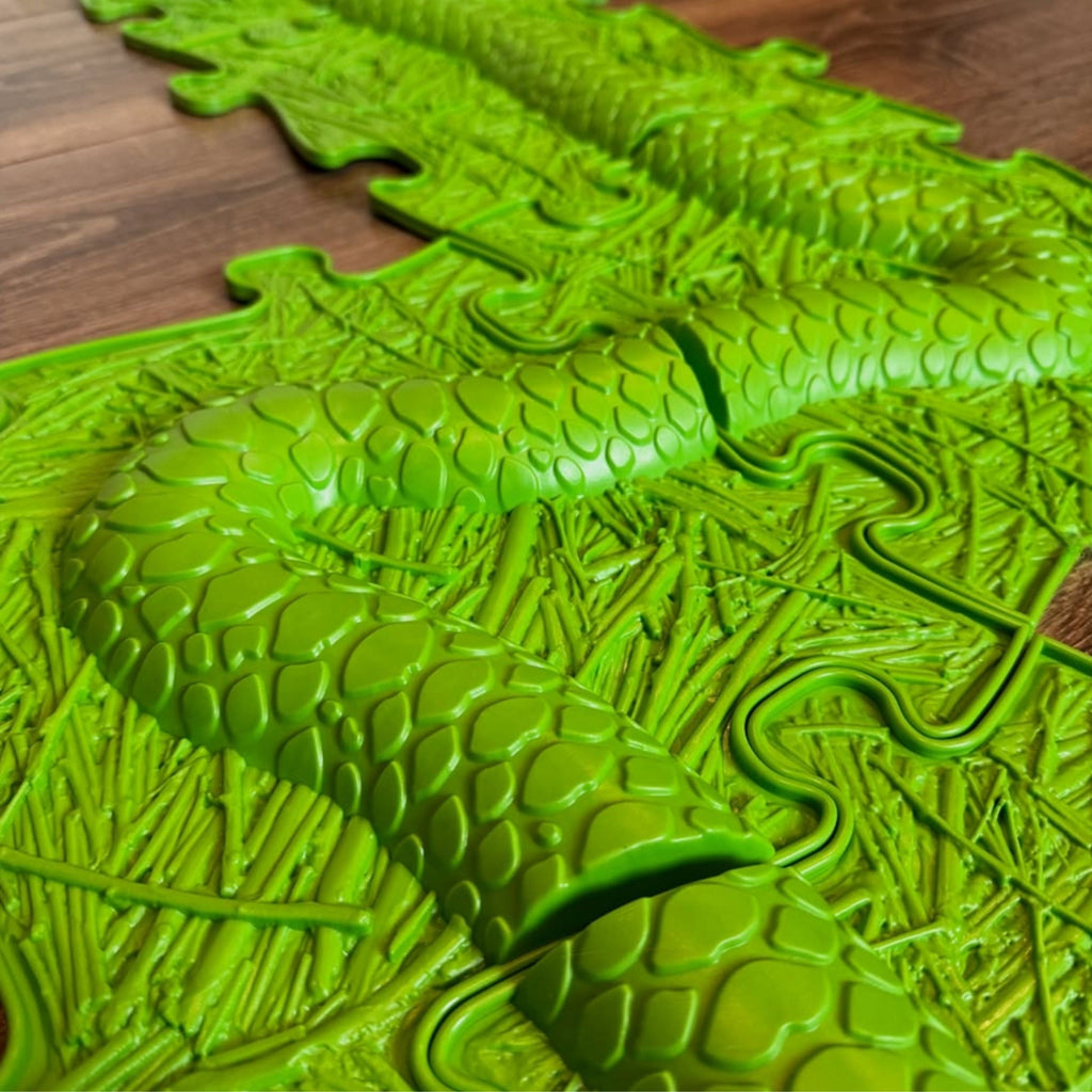 WOOPIE Mata Sensoryczna Ortopedyczna Puzzle Wąż Zielony 6 el.