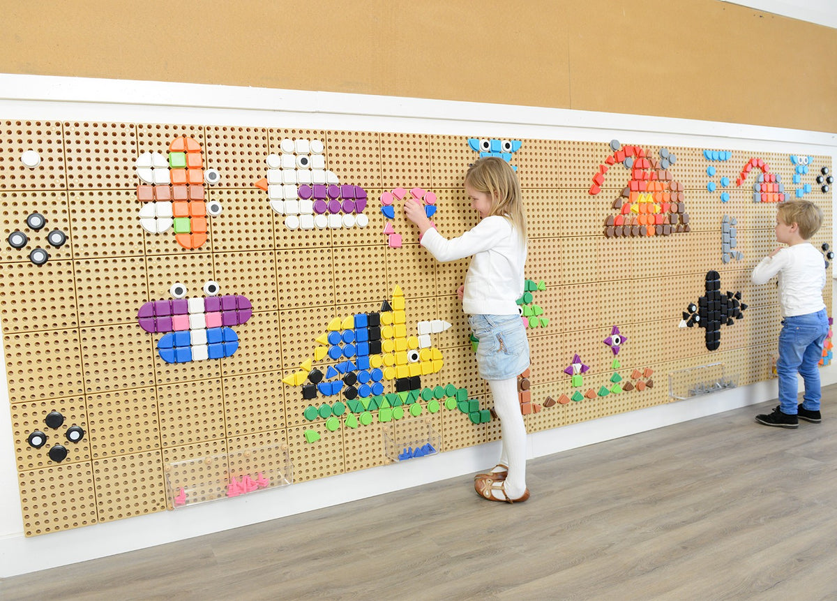 MASTERKIDZ Zestaw Kołeczki w kształcie figur geometrycznych 64szt do tablic STEM