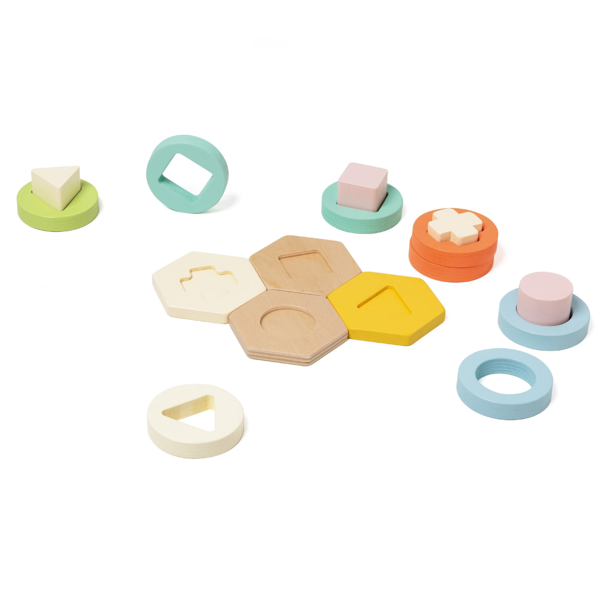 CLASSIC WORLD Sorter Montessori Kształtów i Kolorów Układanka Wieża
